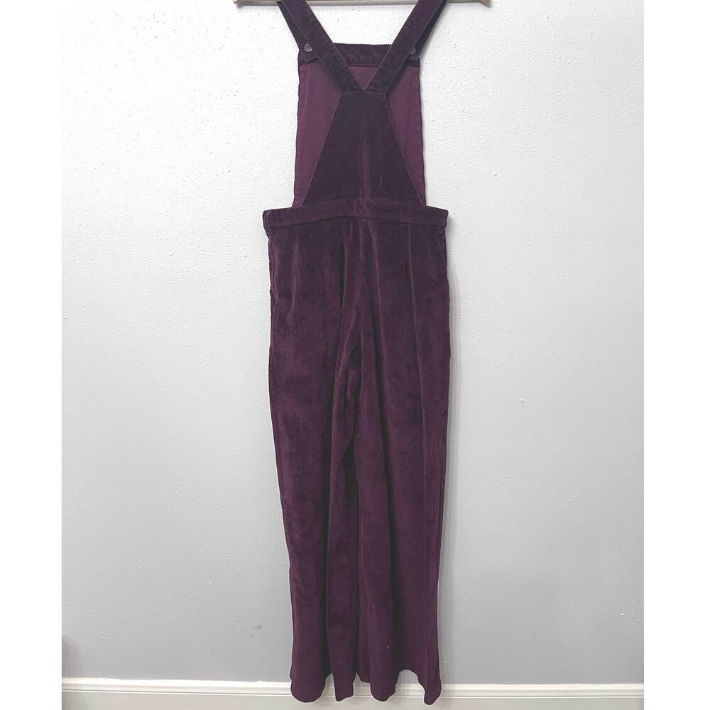 Corduroy Wide Leg Overalls Burgundy Maroon Sz S Xhilaration Streetwear Y2K 90s